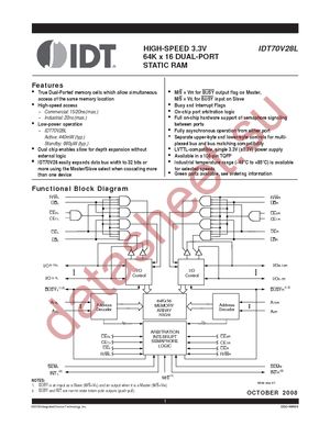 IDT70V28L15PF datasheet  